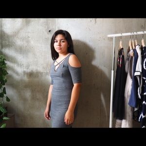 Sexy Gray Bodycon Dress